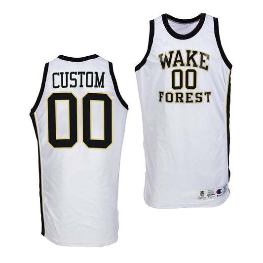 Wake Forest Demon Deacons Custom White Throwback Basketball Jersey