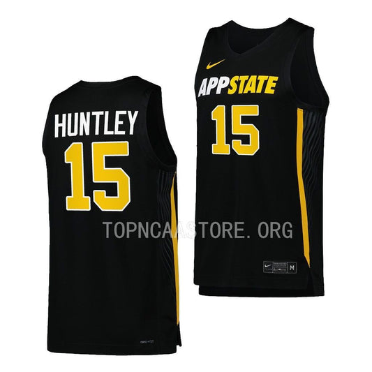 Appalachian State Mountaineers CJ Huntley Black Replica Basketball Jersey