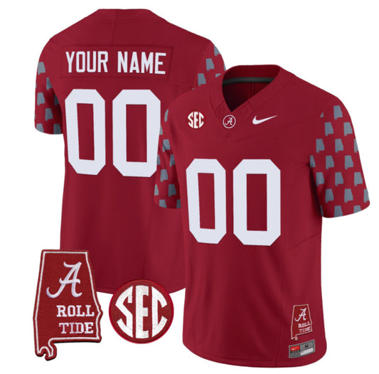 Alabama Crimson Tide Custom 2024 Red Football Limited Jersey