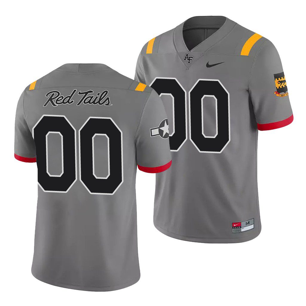 Air Force Falcons Custom Anthracite Red Tails Football Jersey